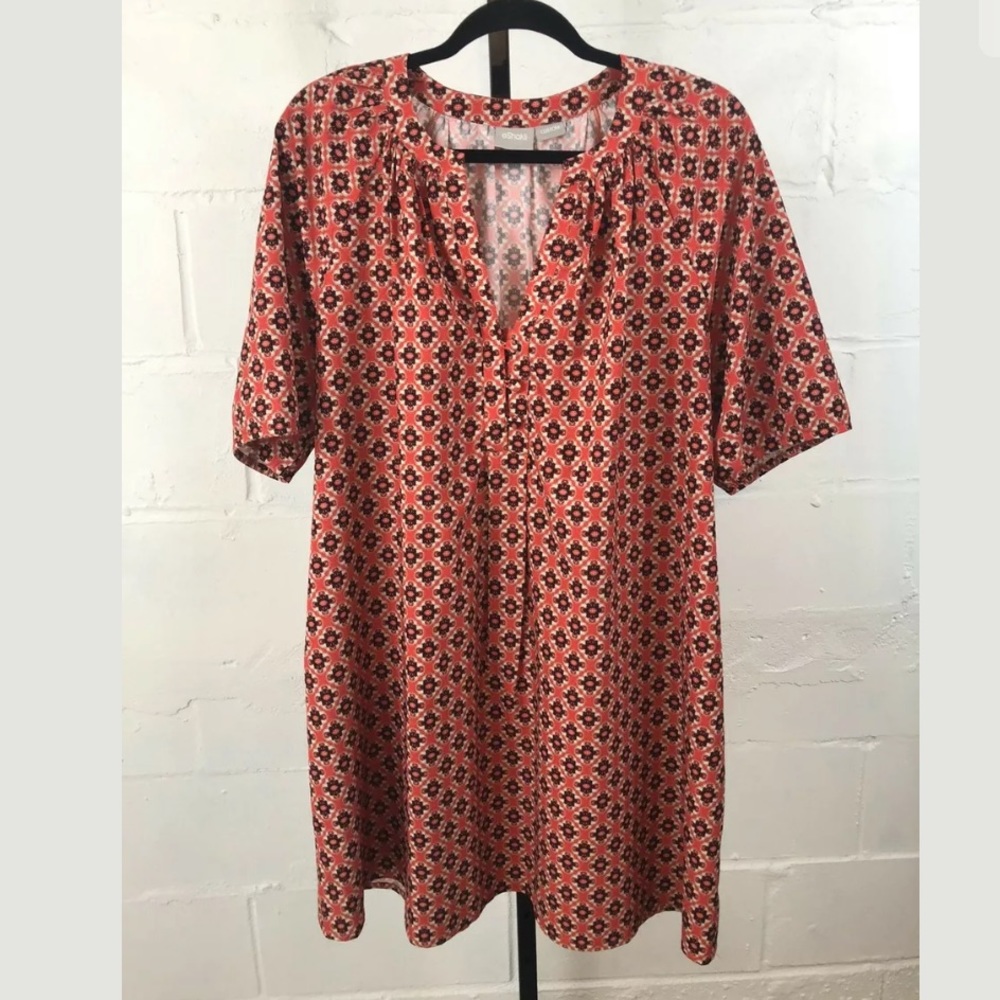 Eshakti Floral Shift Dress Size Custom Orange